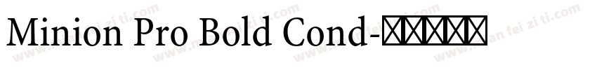 Minion Pro Bold Cond字体转换